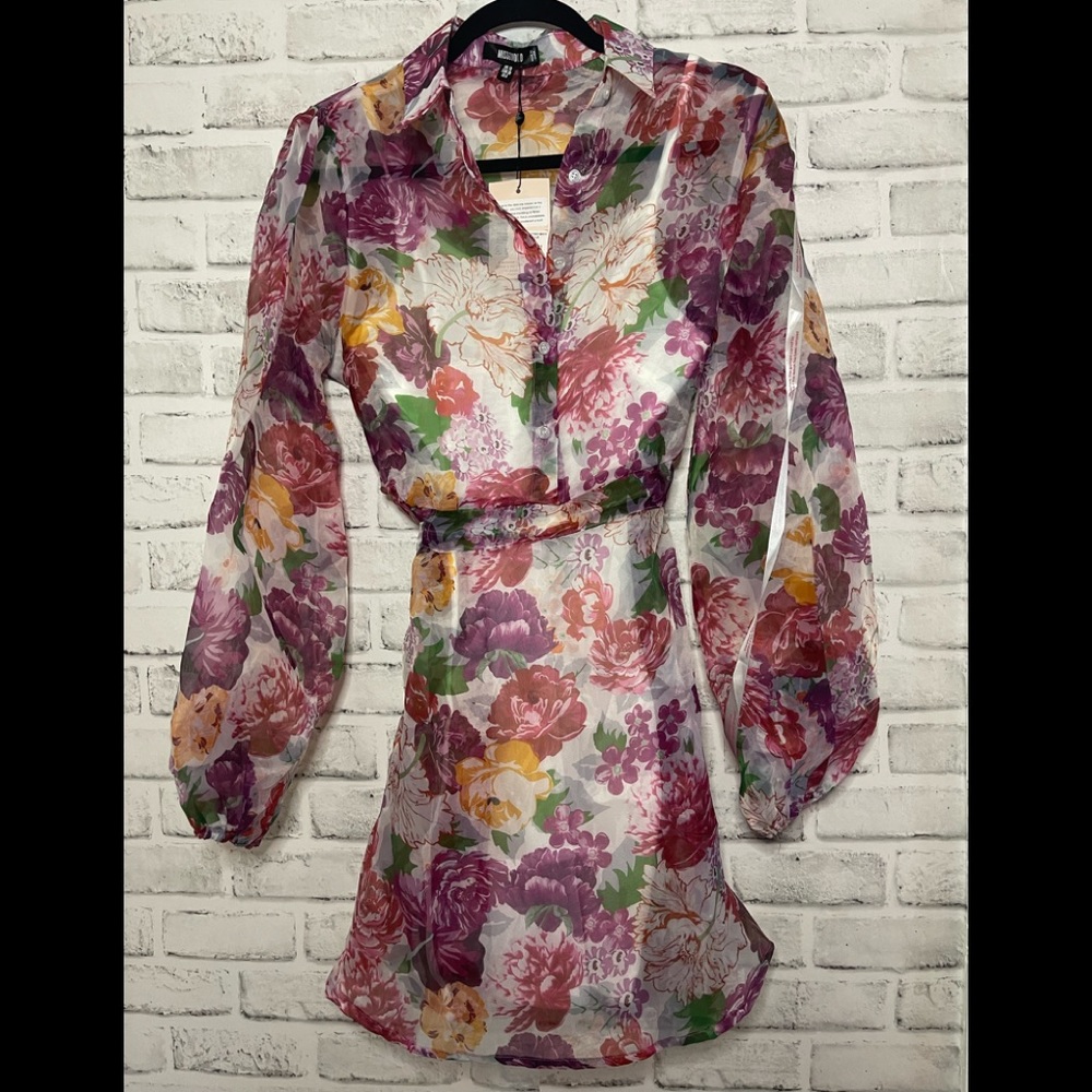 Missguided Organza Shirt Dress